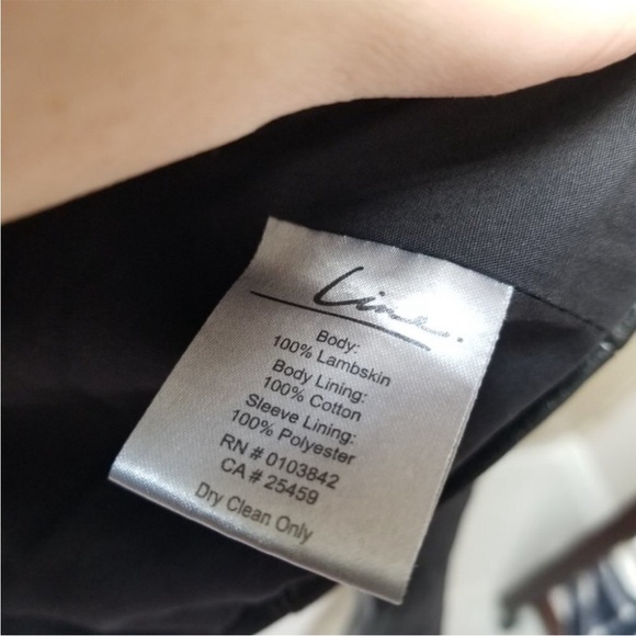 Line The Label Designer Asymmetrical 100% Lambskin Black Leather Jacket XS - Picture 5 of 14